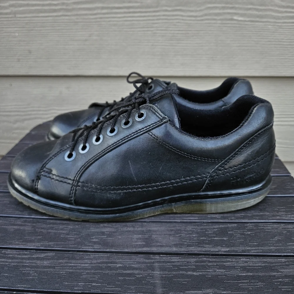 Dr. Martens Made in England Boots Oxford Shoes Black Leather 90s Vintage Mens 9